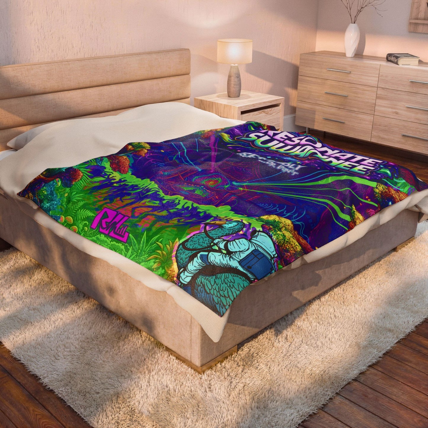 Vibrant Swamplife Throw