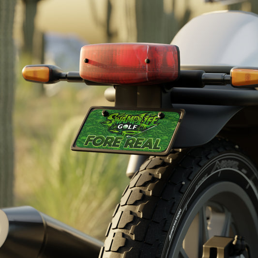 SwampLife: Golf “Fore Real” Mini License Plate - Novelty Golf Cart Tag