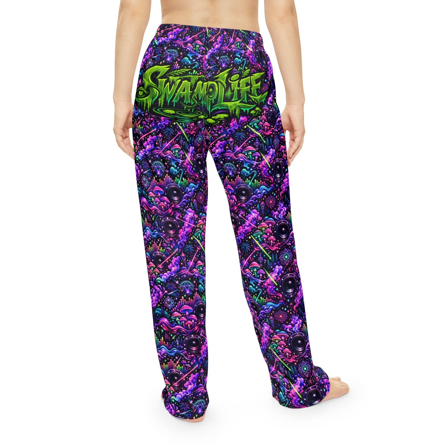 SwampLife - Neon Swamp Music Pattern - Women's Pajama Pants