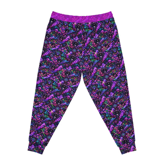 Ladies SwampLife Batty Neon Cosmic Music Pattern Joggers