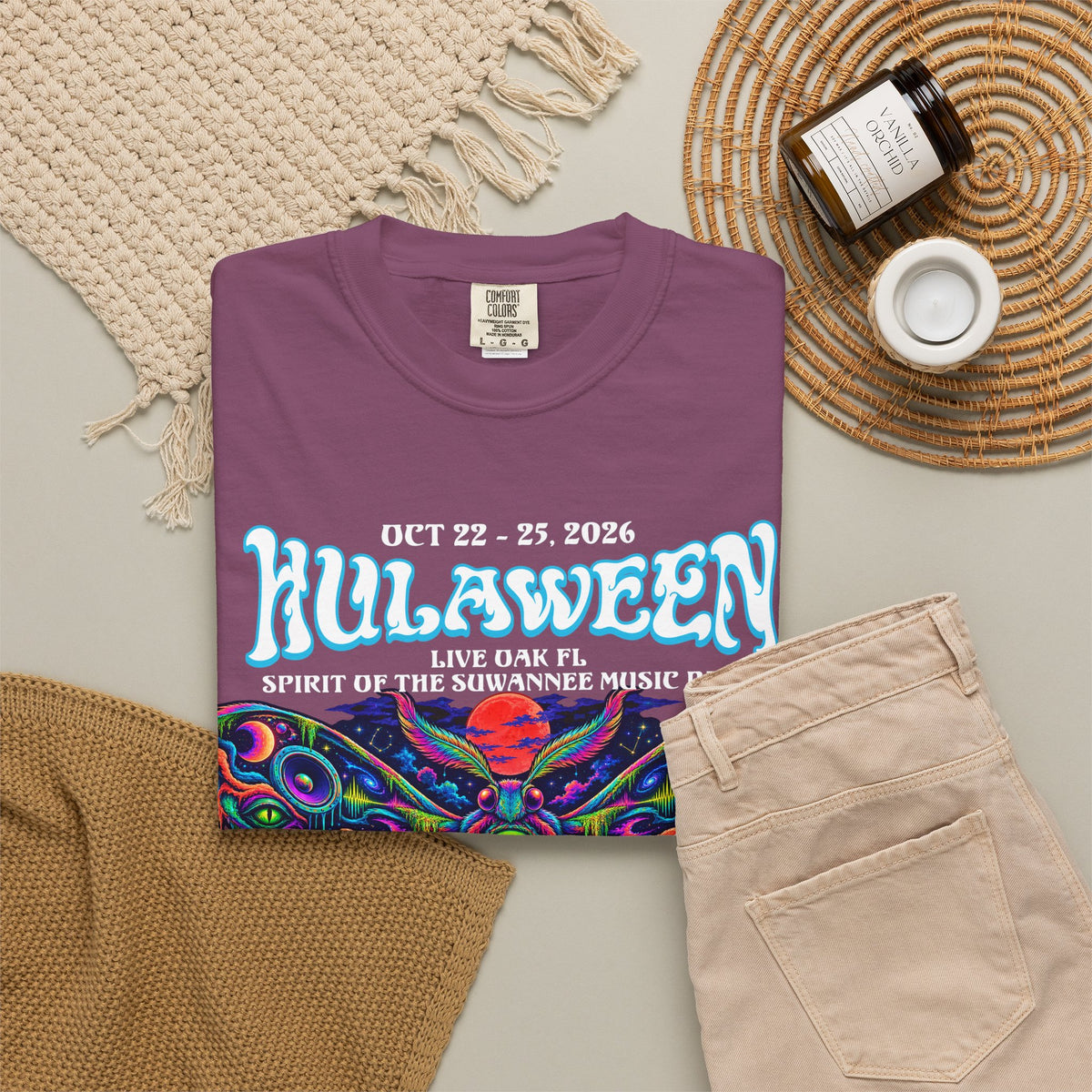 Hulaween Swamplife Moth Graphic T-Shirt