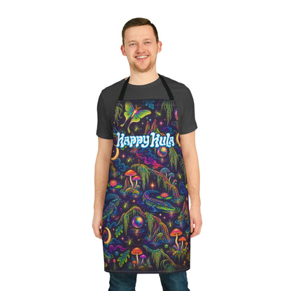 Psychedelic Mushroom "Happy Hula" Apron