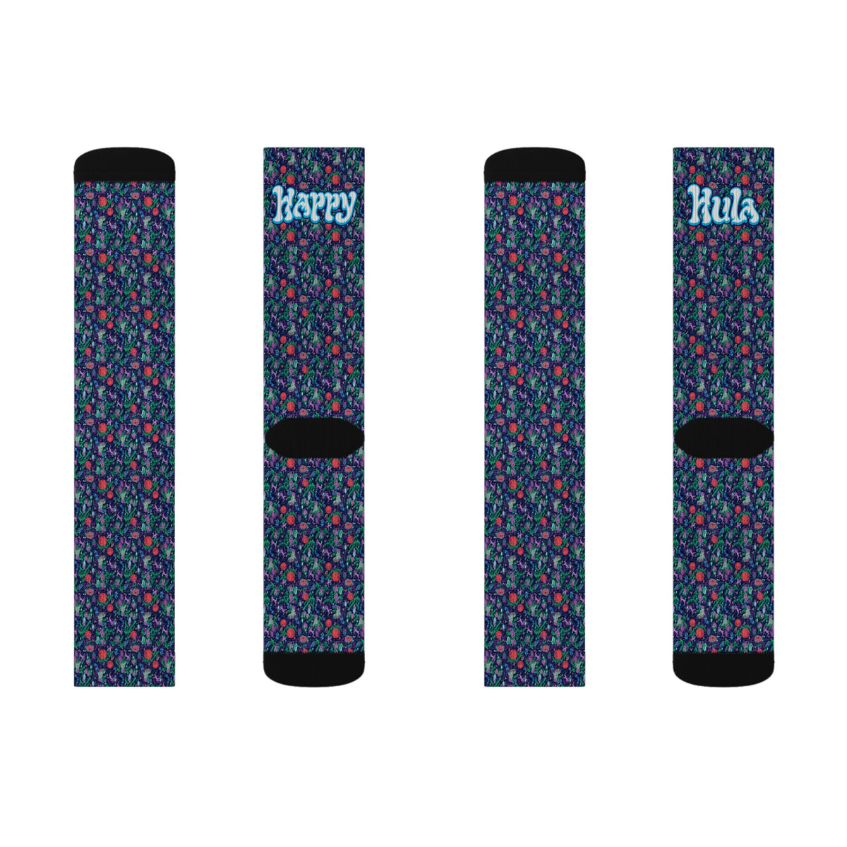 Happy Hula Patterned Sublimation Socks