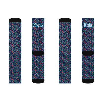 Happy Hula Patterned Sublimation Socks