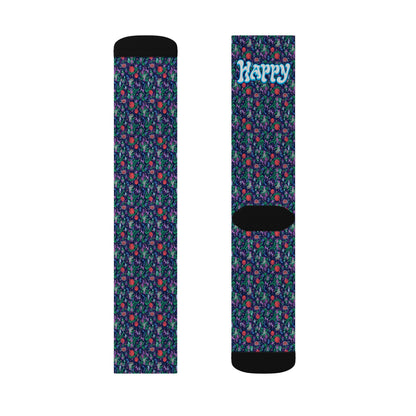 Happy Hula Patterned Sublimation Socks