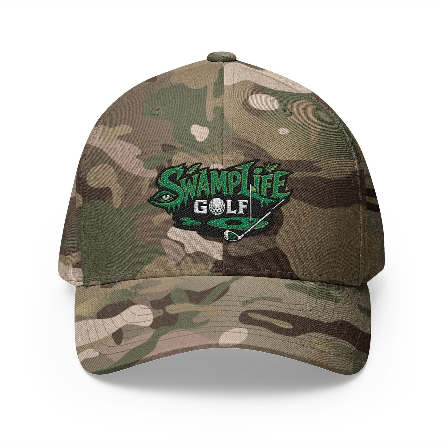 SwampLife Golf Embroidered Cap — 'Fore Real' Fitted Hat