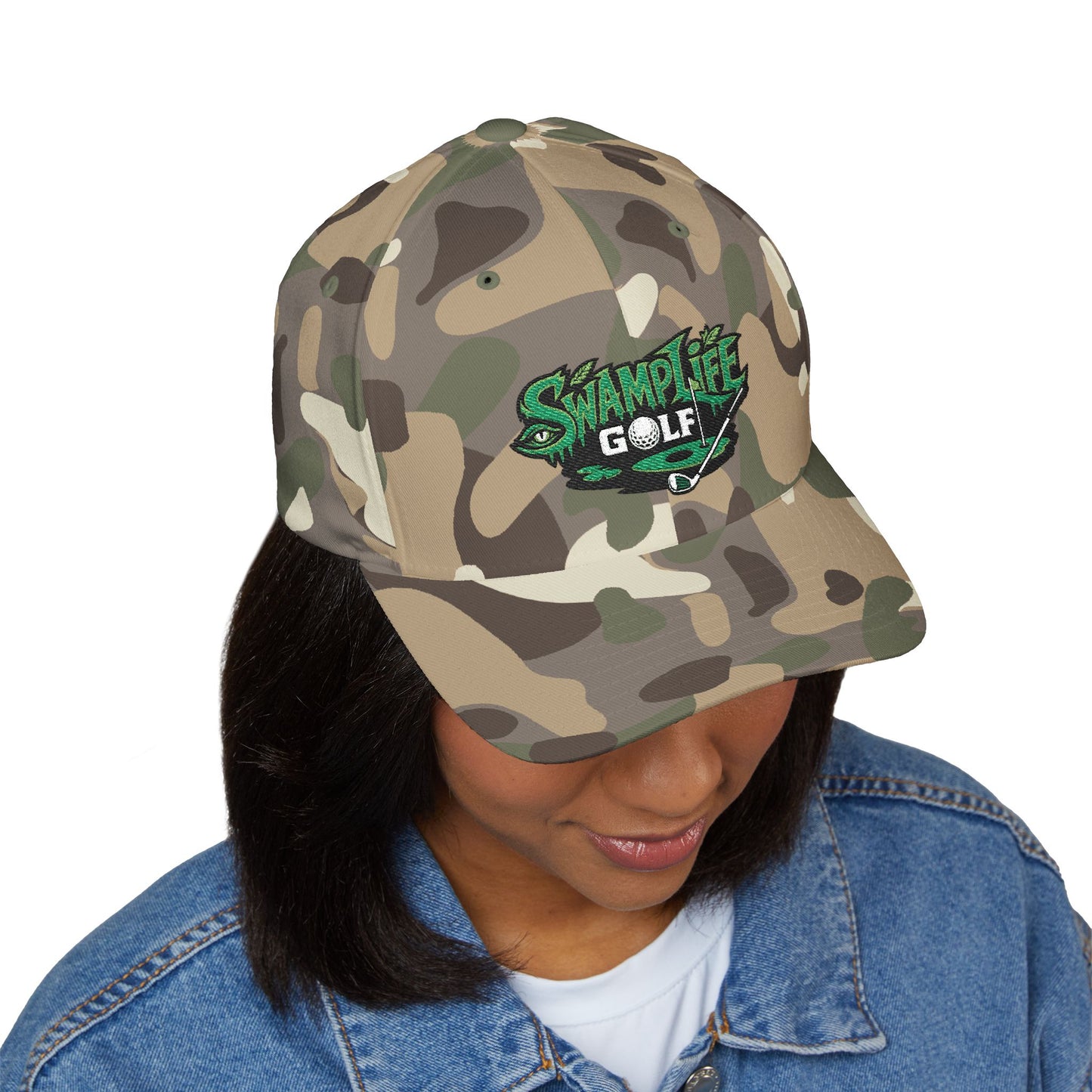 SwampLife Golf Embroidered Cap — 'Fore Real' Fitted Hat
