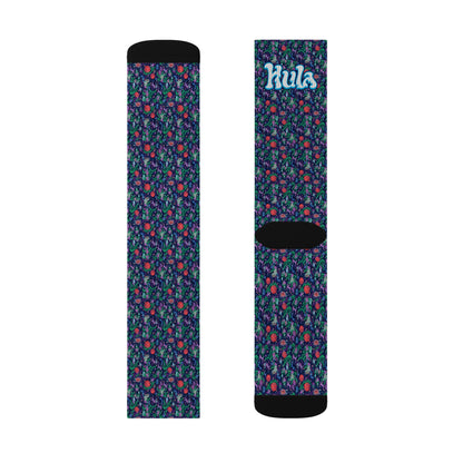 Happy Hula Patterned Sublimation Socks
