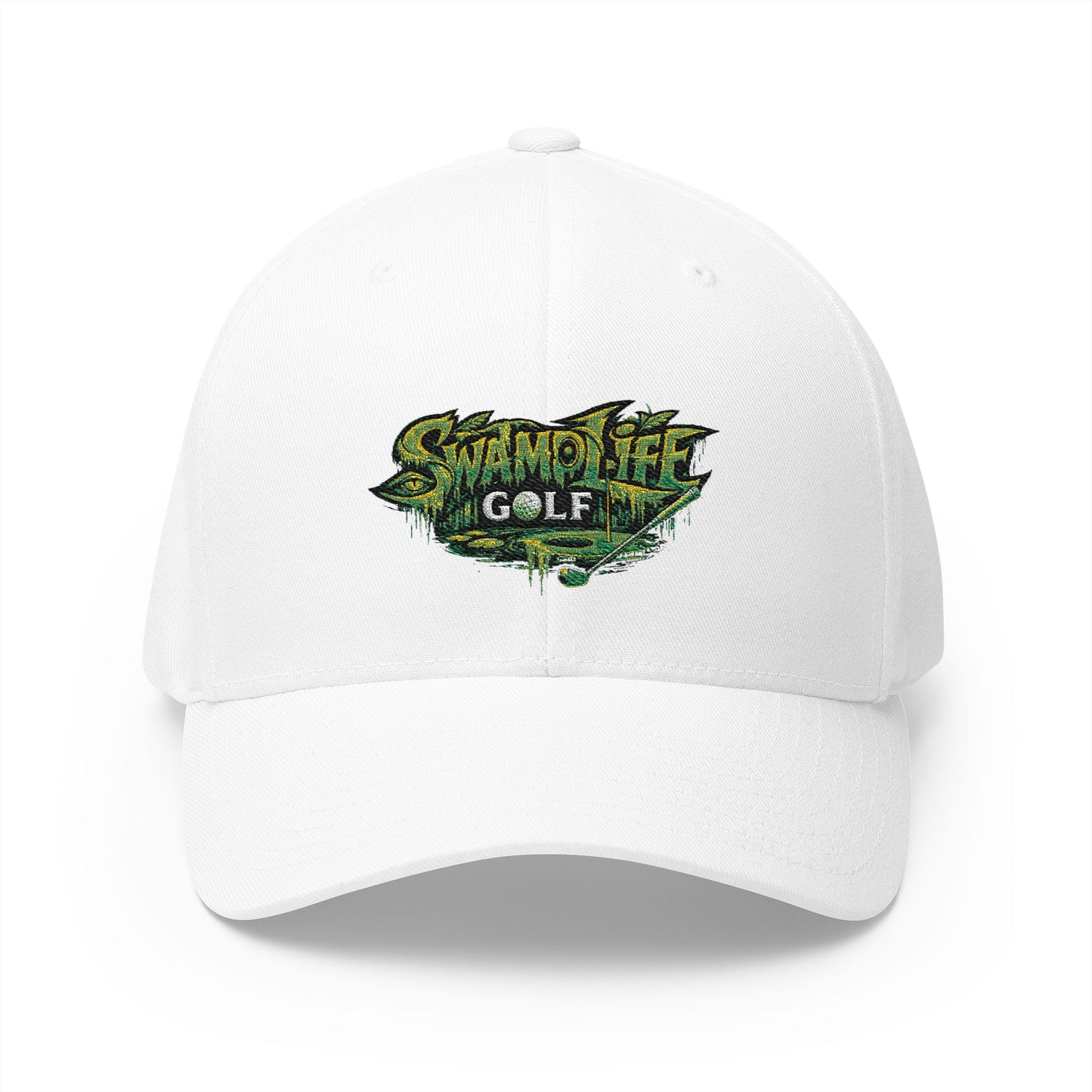 SwampLife Golf Embroidered Cap — 'Fore Real' Fitted Hat