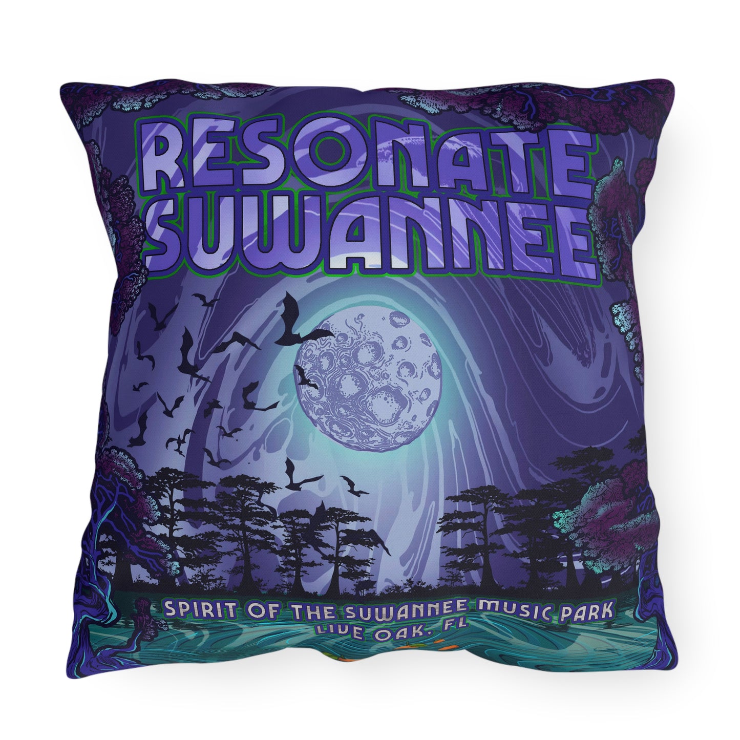 Vibrant SwampLife- Outdoor Pillow