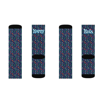 Happy Hula Patterned Sublimation Socks