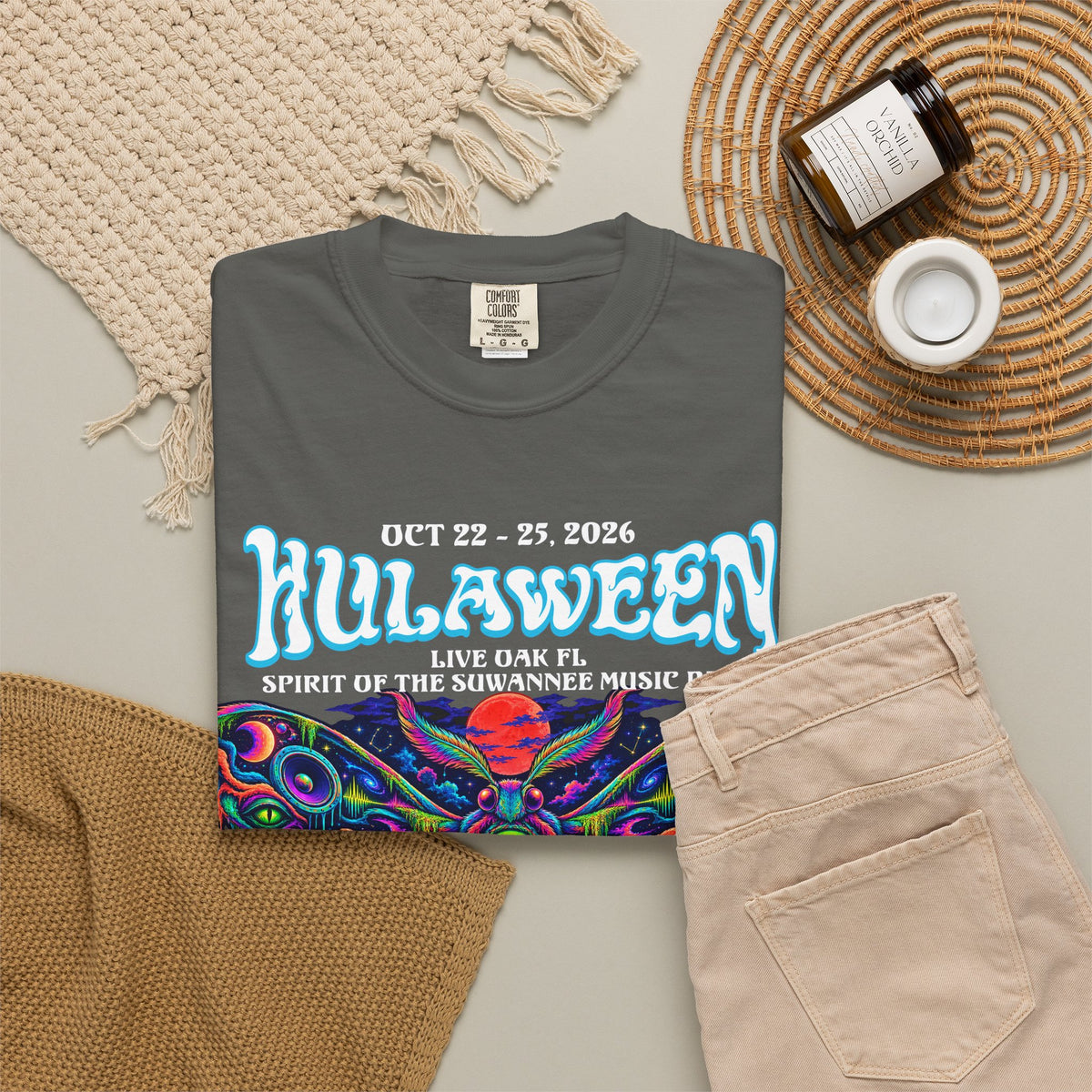 Hulaween Swamplife Moth Graphic T-Shirt