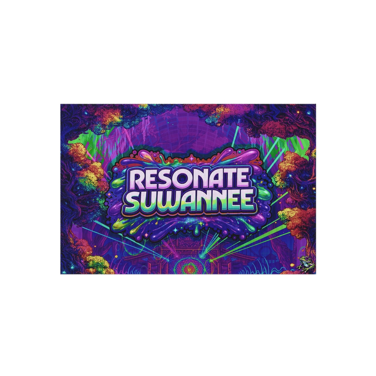 Vibrant Festival Outdoor Rug - Psychedelic Camping Mat