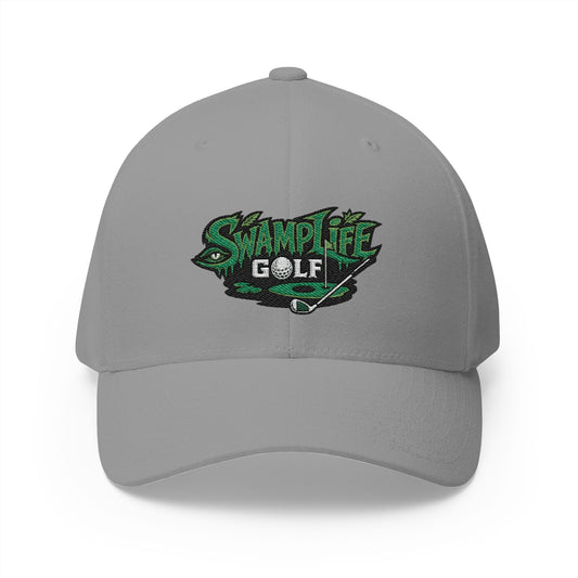 SwampLife Golf Embroidered Cap — 'Fore Real' Fitted Hat