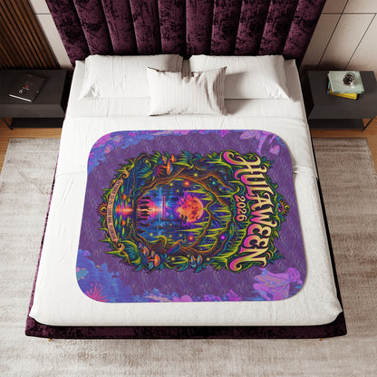 Hulaween 2026 Psychedelic Portal To the Pines - Sherpa Blanket
