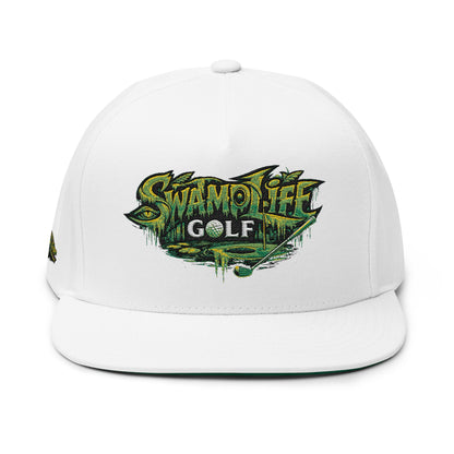 SwampLife Golf - GATOR Edition Embroidered Flat Bill Cap