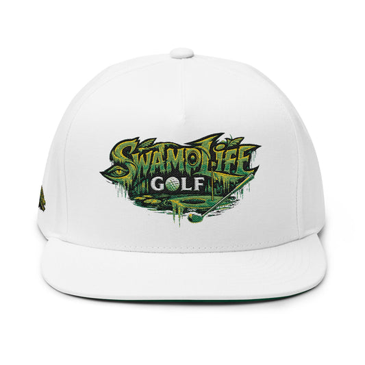 SwampLife Golf - GATOR Edition Embroidered Flat Bill Cap