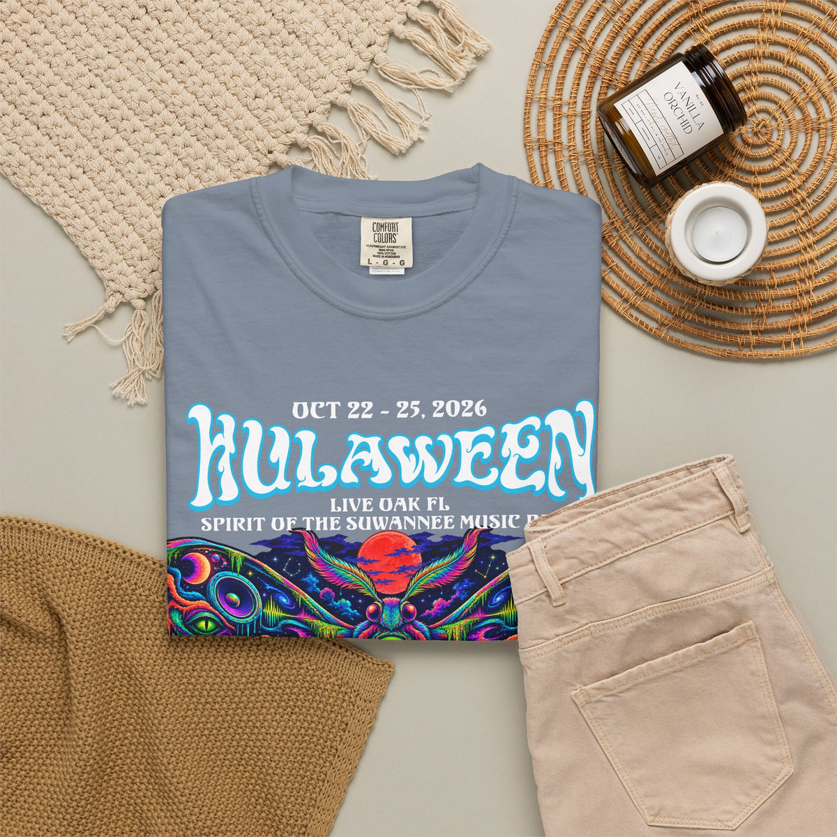 Hulaween Swamplife Moth Graphic T-Shirt