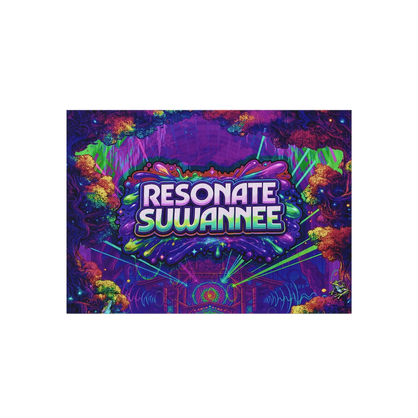 Vibrant Festival Outdoor Rug - Psychedelic Camping Mat