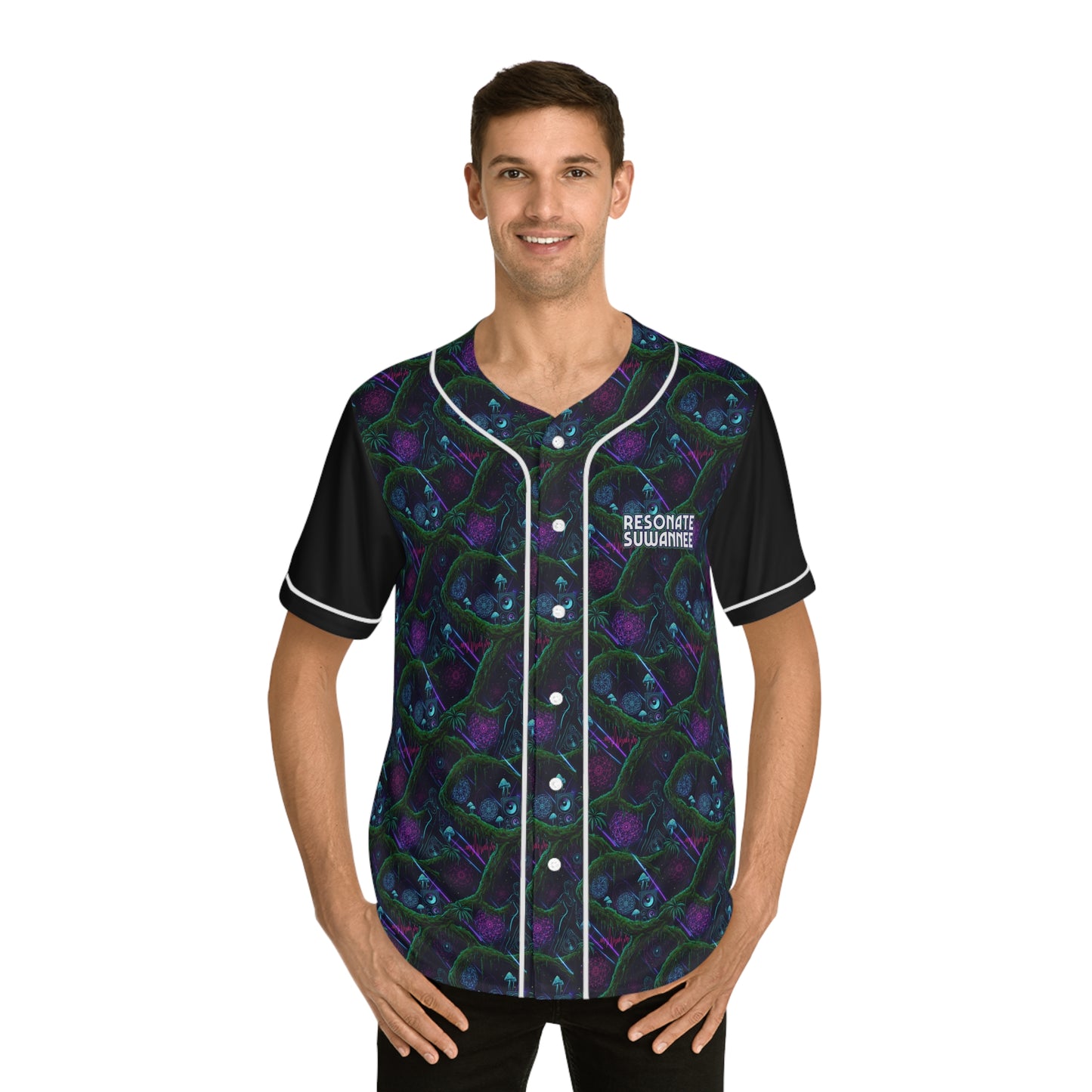 Swamp Bass Patterned Baseball Jersey