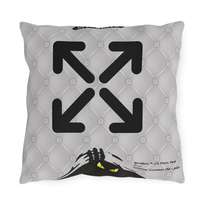 OFF-WHITE - 'Time to Get Naked' Graphic Outdoor Throw Pillow