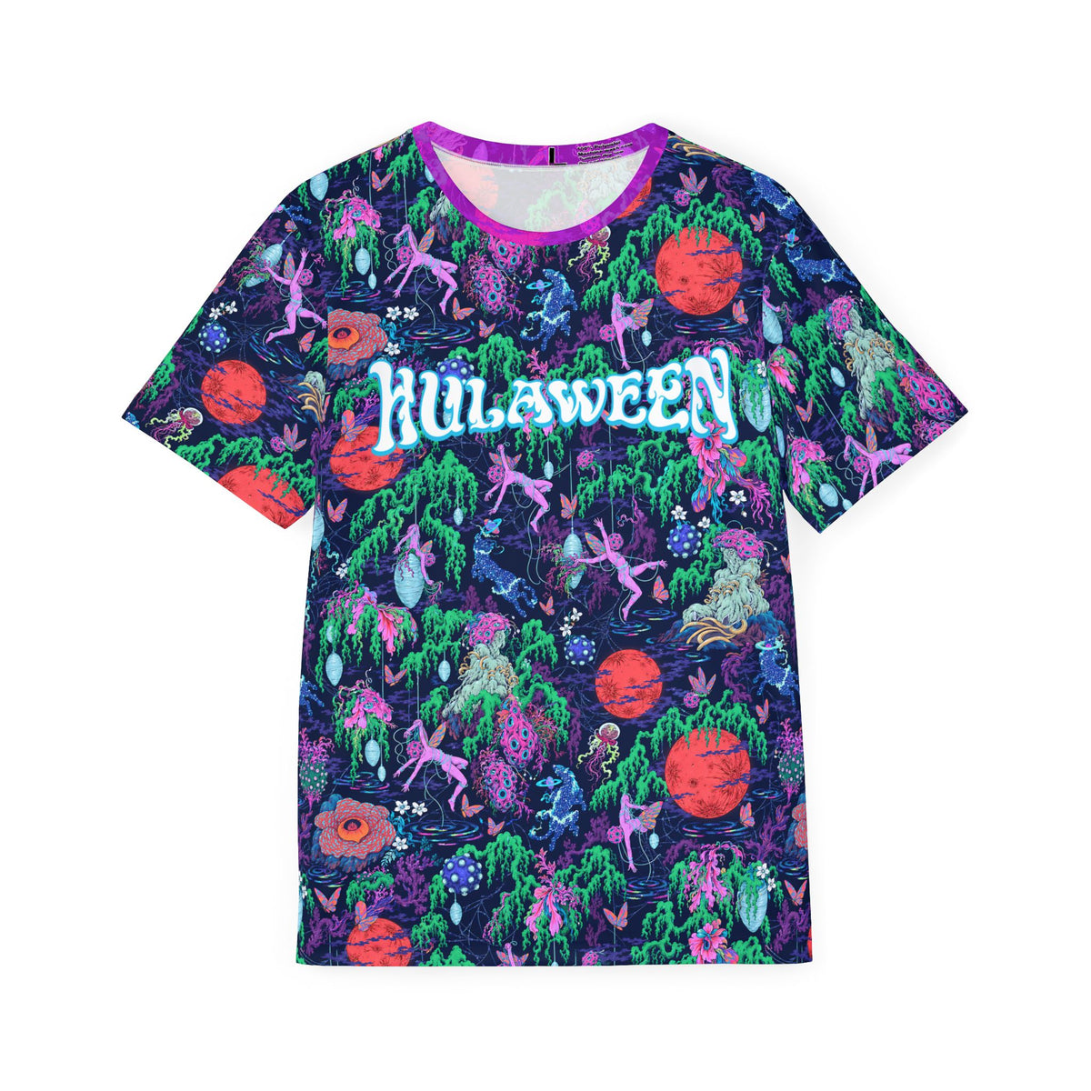 Happy HULA All-Over Print Graphic Athletic Tee