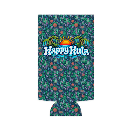 Hulaween 2026 'Happy Hula' Festival Design - Slim Can Cooler