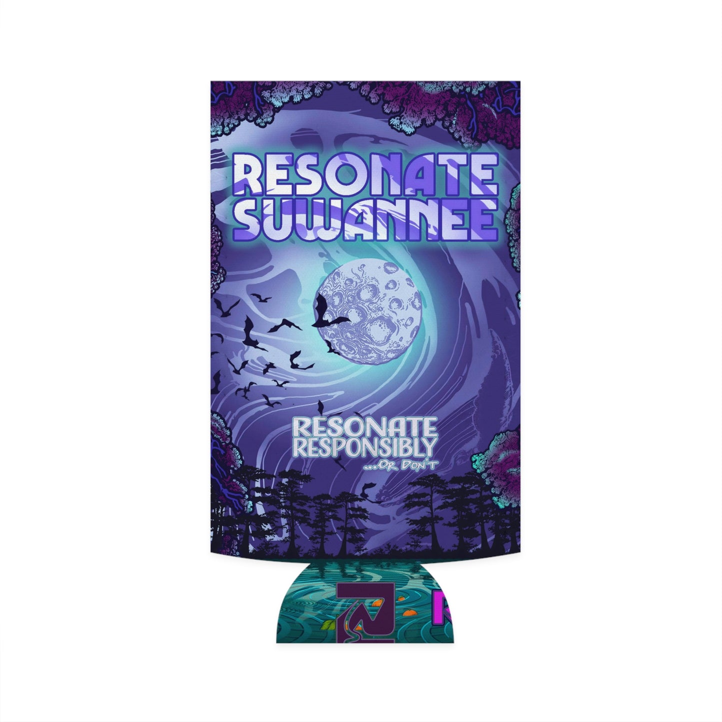 Resonate Responsibly - Moonlit Slim Can Koozie