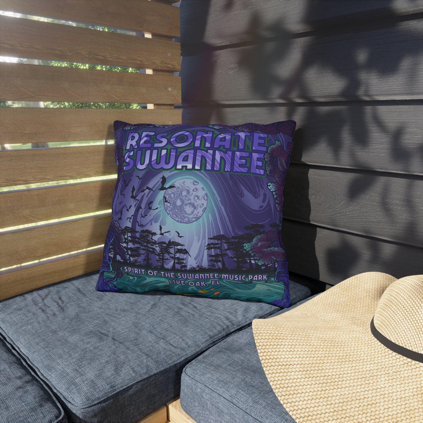 Vibrant SwampLife- Outdoor Pillow