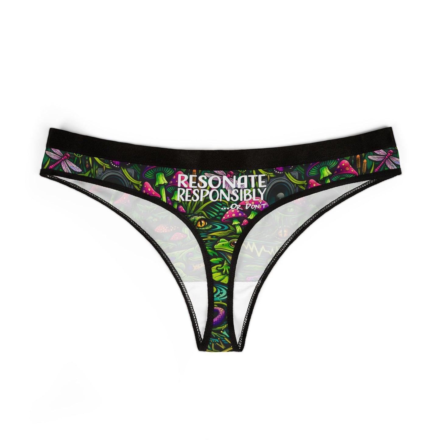 SwampLife Festival Psychedelic Mushroom Graphic Underwear —(Resonate Responsibly... or Don't)