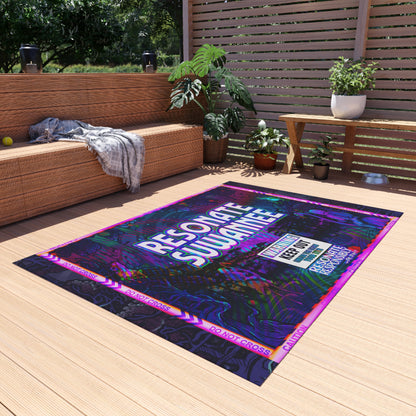 Outdoor Rug/Festival Mat — "KEEP OUT"