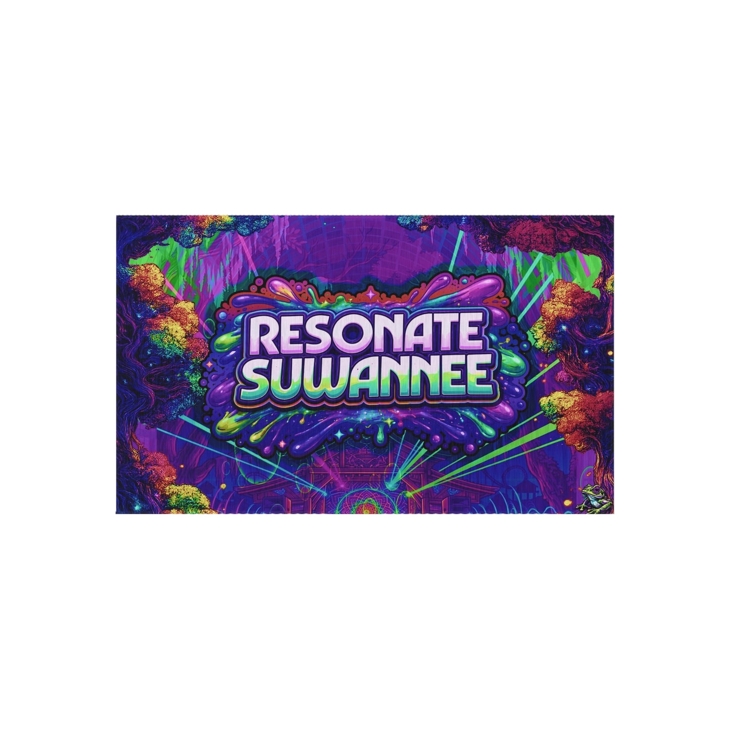 Vibrant Festival Outdoor Rug - Psychedelic Camping Mat