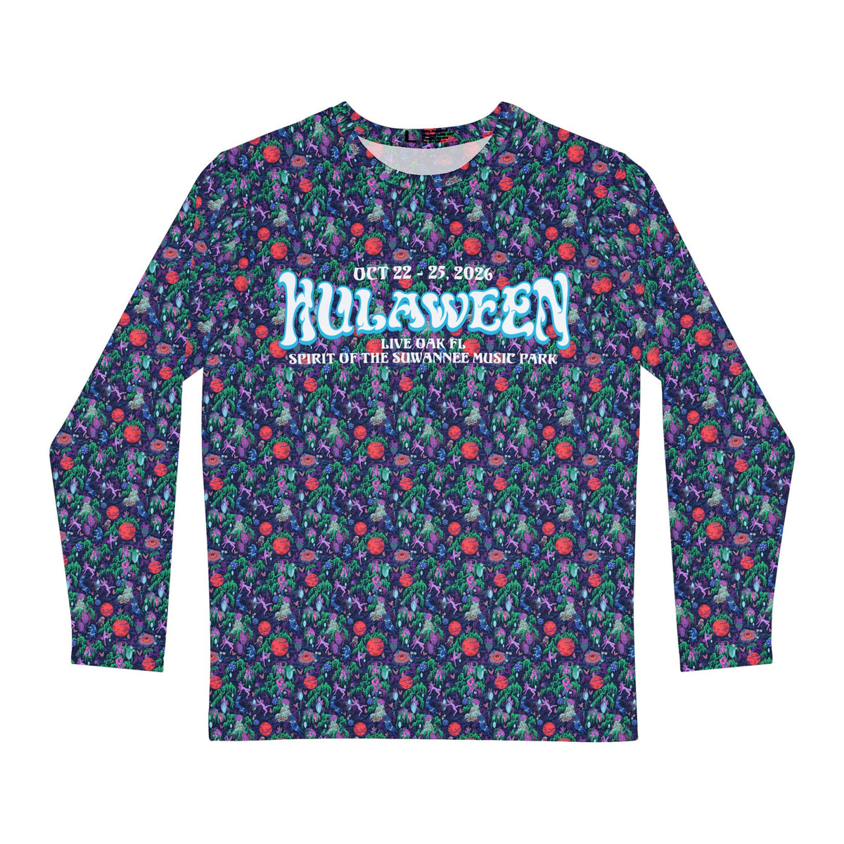 Hulaween Trippy All-Over Print Long Sleeve Festival Shirt