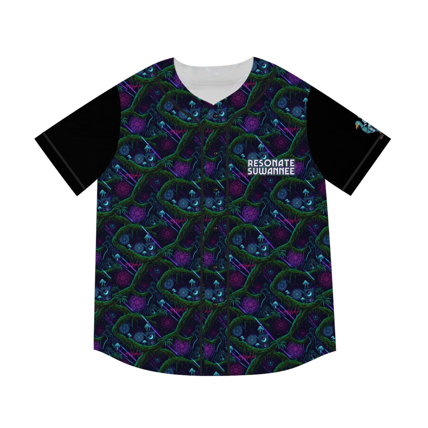 Swamp Bass Patterned Baseball Jersey