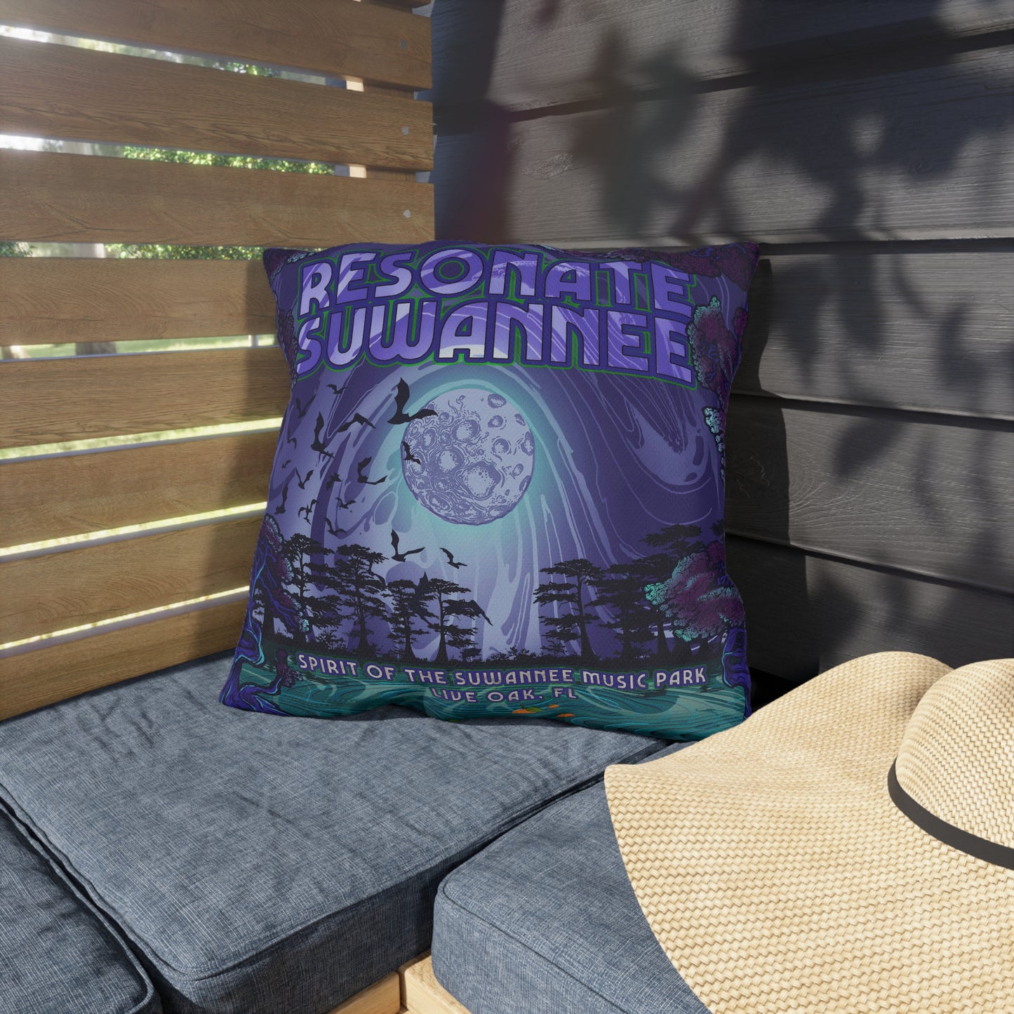 Vibrant SwampLife- Outdoor Pillow