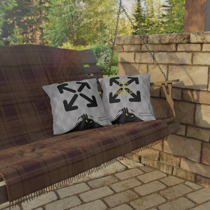 OFF-WHITE - 'Time to Get Naked' Graphic Outdoor Throw Pillow