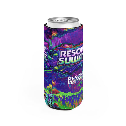 Vibrant Swamplife Slim Can Koozie - Resonate Responsibly
