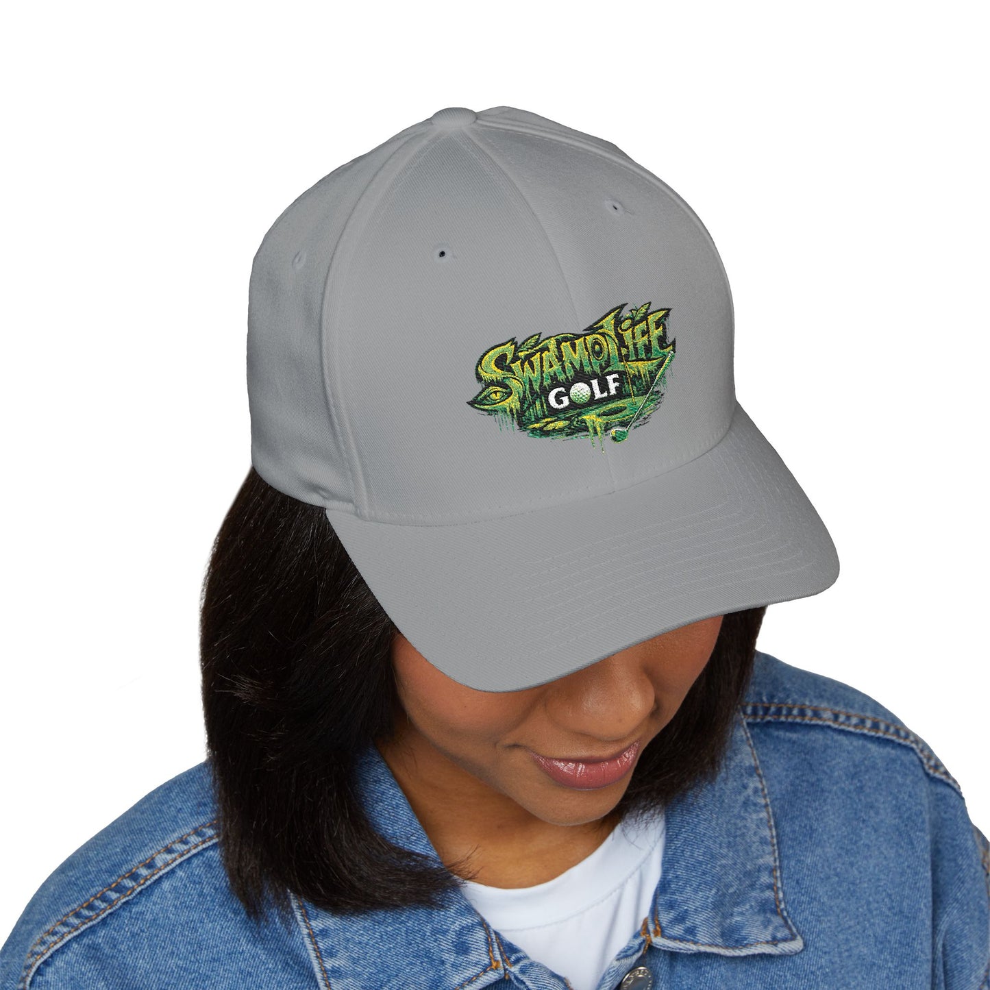 SwampLife Golf Embroidered Cap — 'Fore Real' Fitted Hat