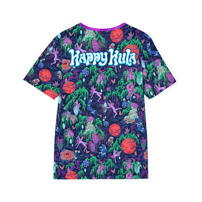 Happy HULA All-Over Print Graphic Athletic Tee
