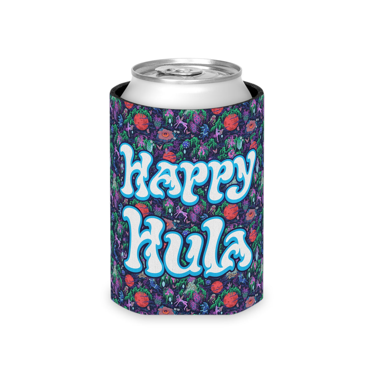 Happy Hula Psychedelic Can Koozie