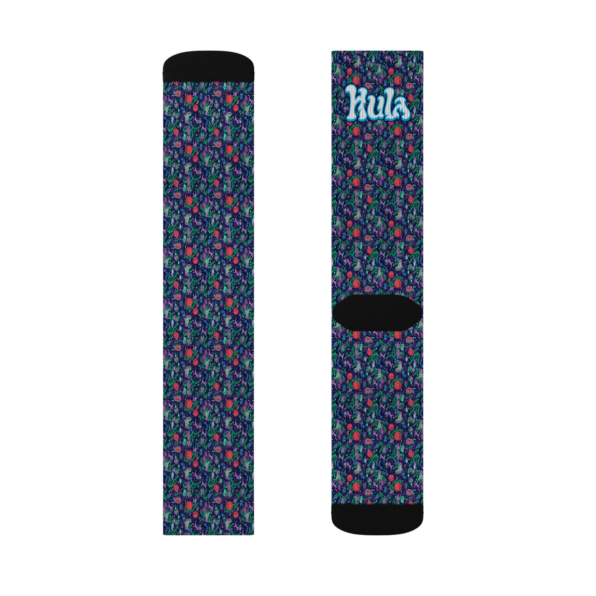 Happy Hula Patterned Sublimation Socks