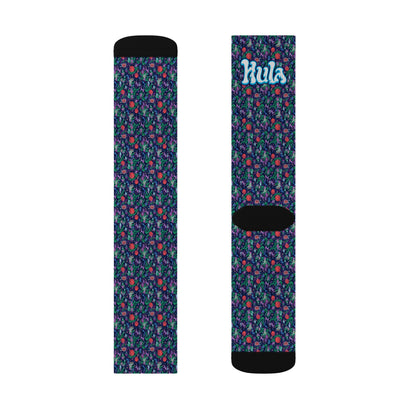 Happy Hula Patterned Sublimation Socks