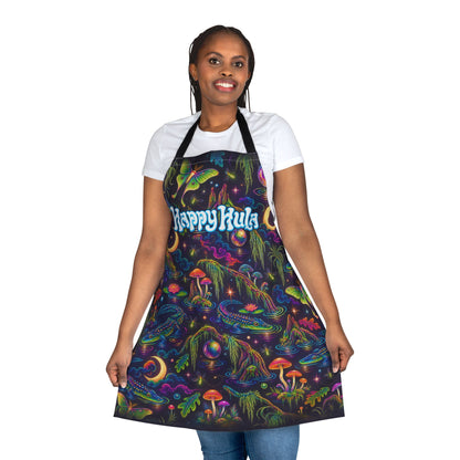Psychedelic Mushroom "Happy Hula" Apron