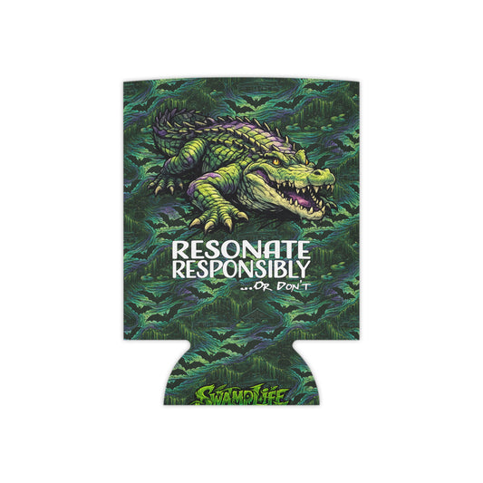 Stay Swampy & Resonate Responsibly - SwampLife Gator Koozie