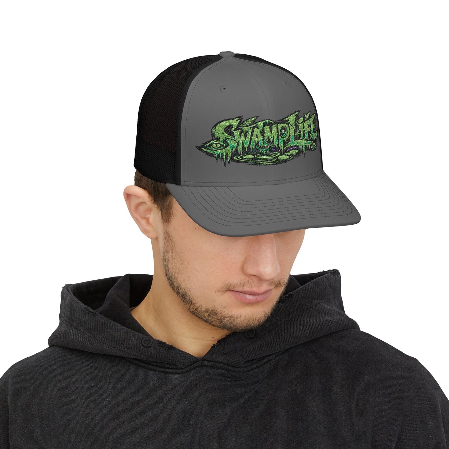 Swamp Life Embroidered Trucker SnapBack