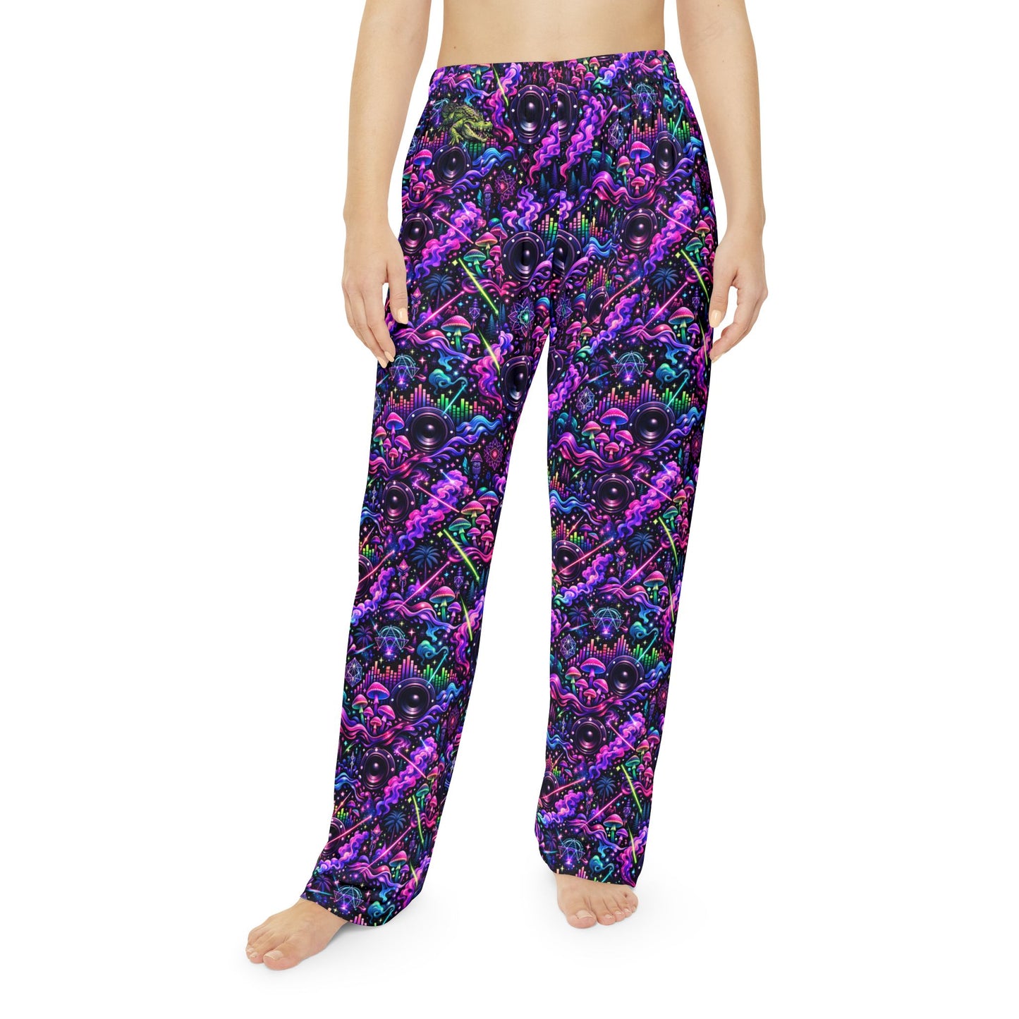 SwampLife - Neon Swamp Music Pattern - Women's Pajama Pants