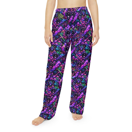 SwampLife - Neon Swamp Music Pattern - Women's Pajama Pants