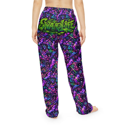 SwampLife - Neon Swamp Music Pattern - Women's Pajama Pants