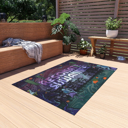 Outdoor Rug/Festival Mat — "KEEP OUT"