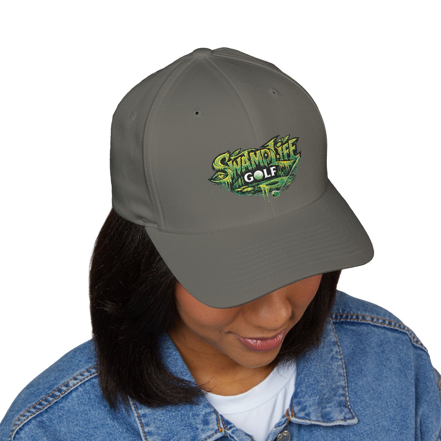 SwampLife Golf Embroidered Cap — 'Fore Real' Fitted Hat